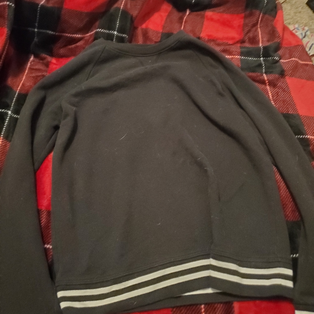 Black Sweatshirt with White stripes